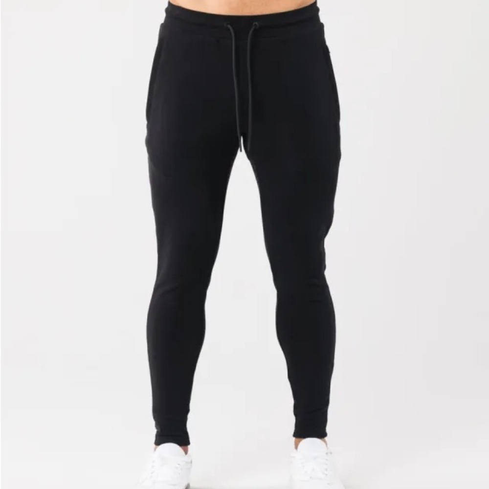 Alphalete Identity Jogger Sweatpants Black Small Drawstring Adjustable Pockets